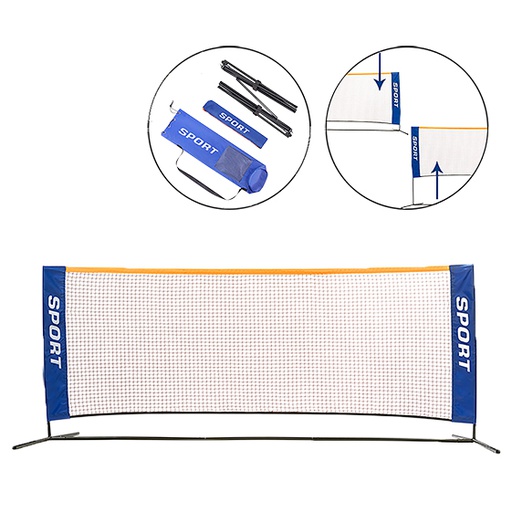 [0006411] SET MINITENIS/MINIBADMINTON METÁLICO