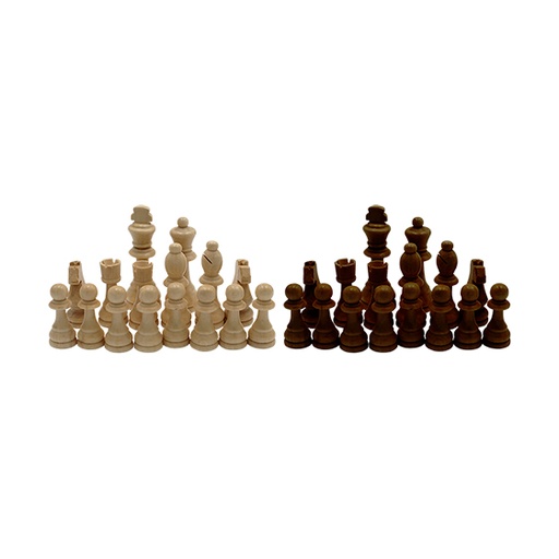 [0010478] JUEGO FICHAS AJEDREZ MADERA 11 CM (BLANCAS+NEGRAS)